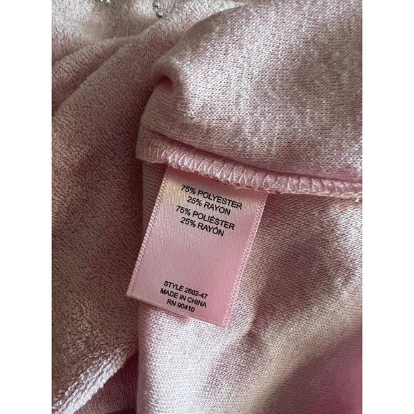 Juicy Couture Plus Sz Y2K vibes Terry Cloth‎ Sz 1X 2 Pc Short Set NWT Lola Pink - Picture 3 of 3